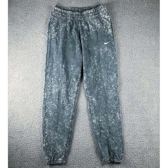 Nike Pants - Nike Sportswear Acid Wash Pintuck Joggers‎ Grey White High Rise Sweatpants Small